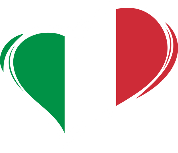 Italy Flag in Heart Shape
